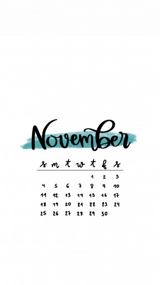 November Calendar Wallpaper Aesthetic