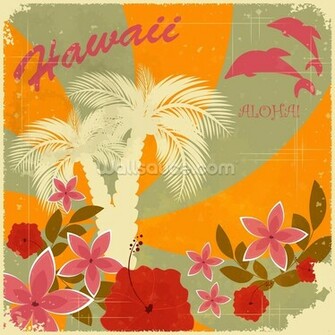 Vintage Hawaiian Wallpaper