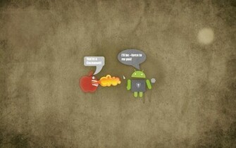 Android Vs Apple Funny Wallpaper For Fans Dzine360