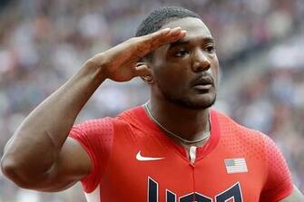 Olympic Justin Galtin Asafa Powell Tyson Gay