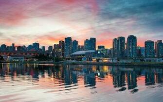 Sunset Cityscapes Vancouver Skyscapes Wallpaper