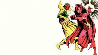 Comics Scarlet Witch White Background The Vision