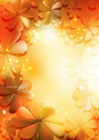 Orange And White Flower Background