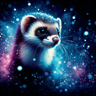 Winter Artwork Ferret By Punkerlazar