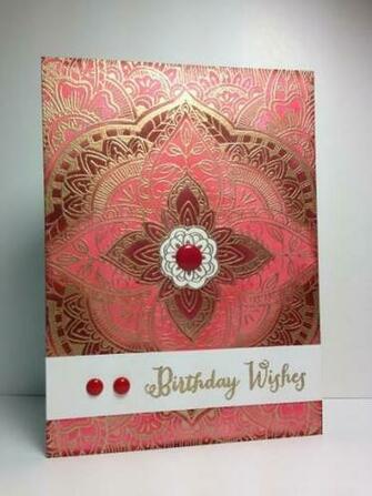 Ic439 Spice Market BirtHDay Cards Background Stamp