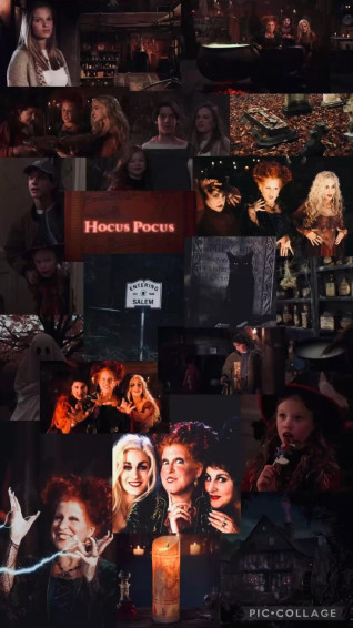Fall Halloween Hocus Pocus Aesthetic Wallpaper Collage