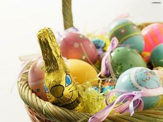 Easter Chocolate Eggs Wallpaper