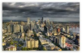 Aerial Of Seattle Washington HD Wallpaper For Standard