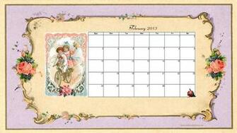 February Calendar Desktop Wallpaper For