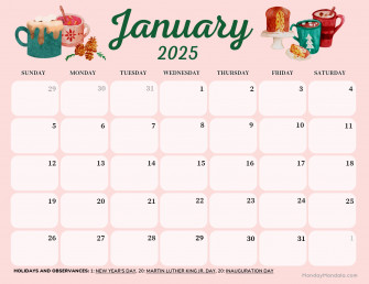 January Calendar Wallpaper