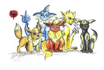 Eevee Family By Rabidchild42