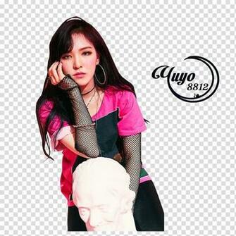 Red Velvet Bad Boy Woman Holding Face Transparent Background Png