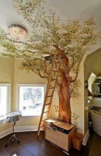 Tree Wallpaper Looks Like The Perfect Kid Room To Me Start
