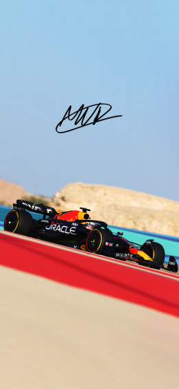 Max Verstappen Bahrain Testing Phone Wallpaper With And