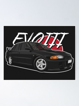 Mitsubishi Lancer Evolution Evo Poster By Carvect Id