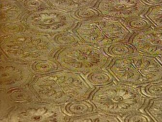 Add A Gold Leaf Finish To Embossed Wallpaper