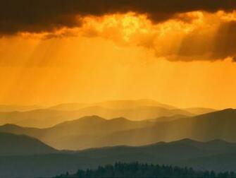 Landscapes Sunset Clingmans Dome Great Smoky Mountains Tennessee