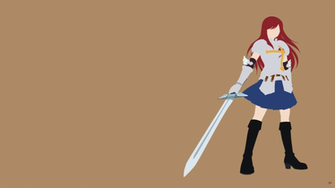 Erza Scarlet Fairy Tail Minimalist Wallpaper By Greenmapple17 On