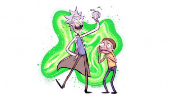 Cool Rick And Morty Drinking Wallpaper