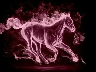 Pink Flaming Horse Random Wallpaper