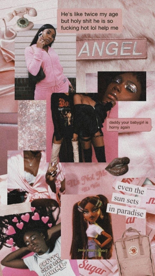 Elegant Pink And Black Lockscreen