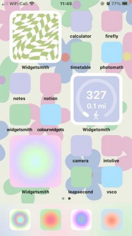 Ios Homescreen In Danish Pastel Aesthetic App