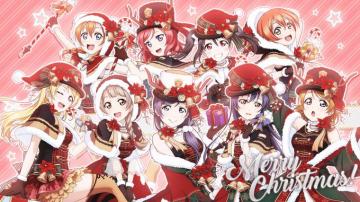 Love Live Muse Aqours Christmas Desktop Wallpaper Hope