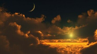 Nature Moon Sun And Clouds Picture Nr