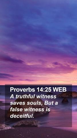Proverbs Web Mobile Phone Wallpaper A Truthful Witness