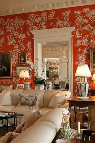 Chinoiserie Chic Saturday Inspiration Orange Walls