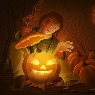 Open Jack O Lantern Wallpaper