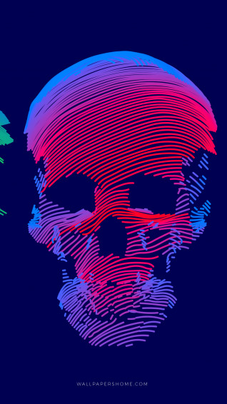 Wallpaper Abstract 3d Colorful Skull 8k Os