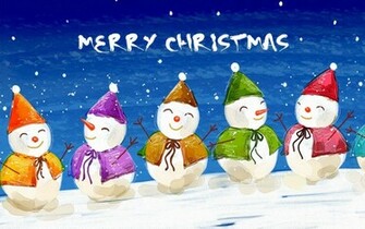Snowman Background Wallpaper Desktop
