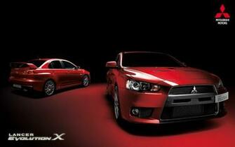 Mitsubishi Lancer Evolution X Red HD Wallpaper Car