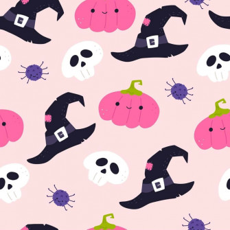 Pastel Witch Pattern Wallpaper