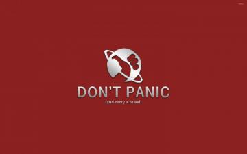 Don T Panic And Carry A Towel Wallpaper Vector