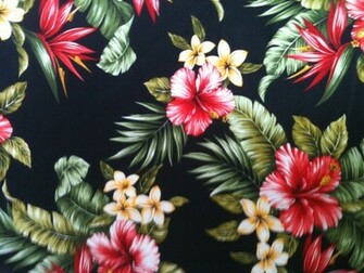 Hawaiian Print Background Hawaii Black
