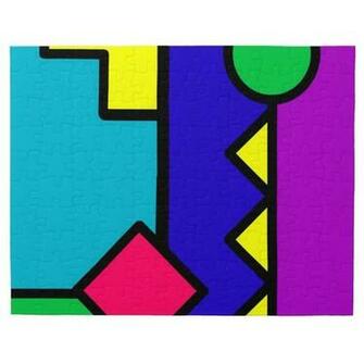 Retro 80s Background Colour Block Puzzle