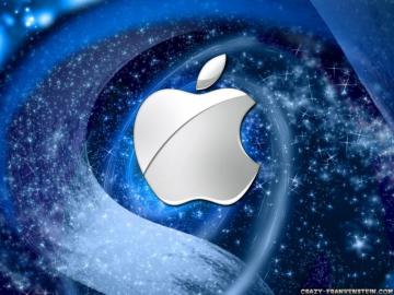 Crystal Ice Blue Apple Computer Wallpaper