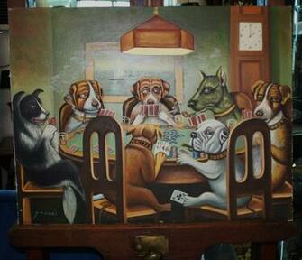 Dogs Playing Poker Wallpaper