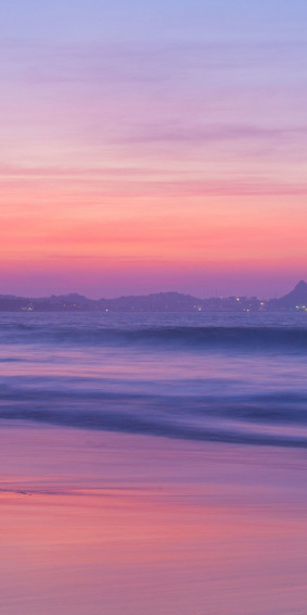 Pink Sunset Seashore Nature Wallpaper Landscape