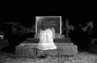 Ghost Black And White Dark Photo On