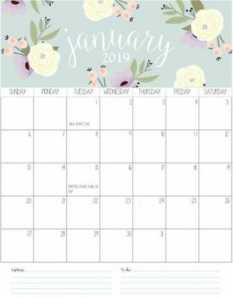 January Calendar For Desktop Printable
