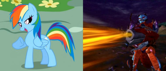 Rainbow Dash Vs Inferno By Avispaneitor