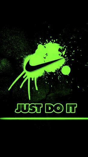 Green Nike Splash iPhone Wallpaper
