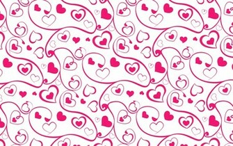 Heart And Swirl Pattern Wallpaper