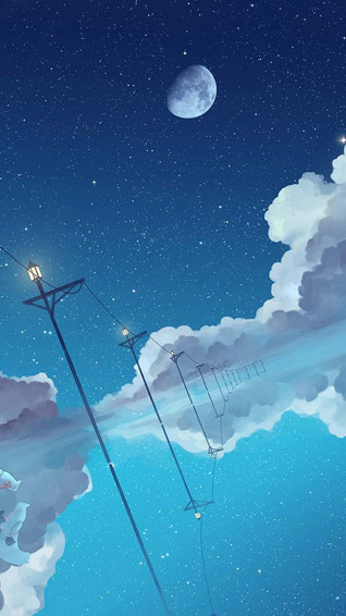 Moon And Stars iPhone Wallpaper