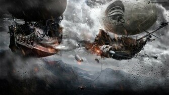 Wallpaper Flying Pirate Ships