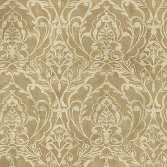 Metallic Gold Laser Cut Damask Wallpaper Wall Sticker Outlet