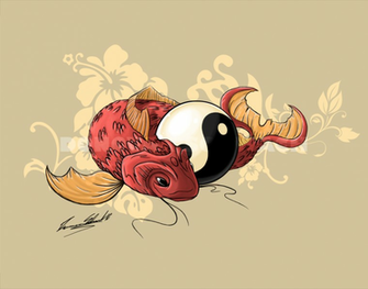 Koi Fish Art Wallpaper By Duaxer